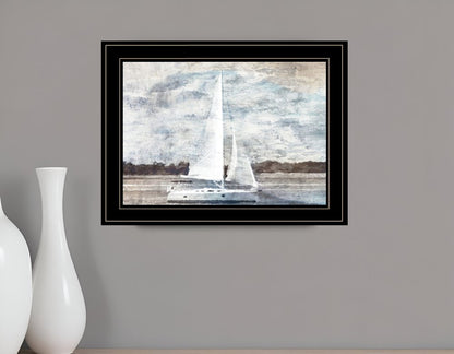 Sailboat on Water 3 Black Framed Print Wall Art HomeRoots