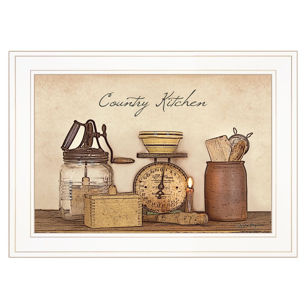 Country Kitchen White Framed Print Kitchen Wall Art HomeRoots