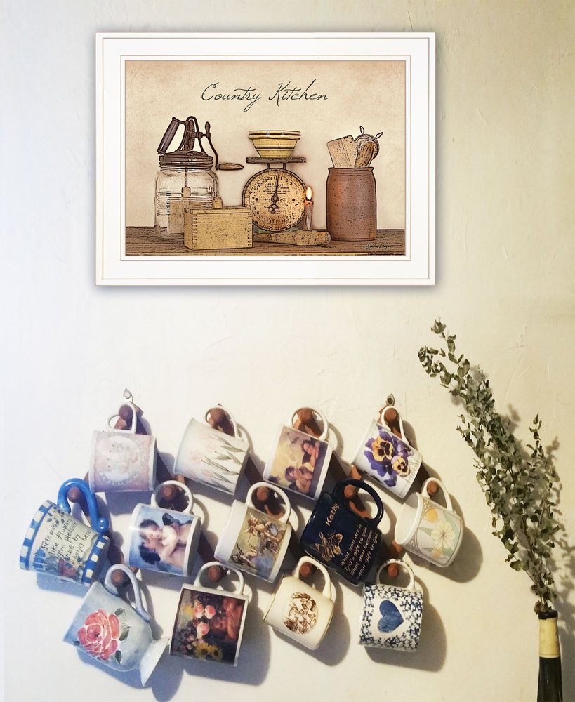 Country Kitchen White Framed Print Kitchen Wall Art HomeRoots