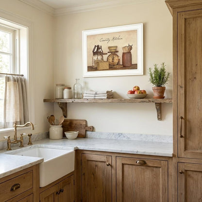 Country Kitchen White Framed Print Kitchen Wall Art HomeRoots