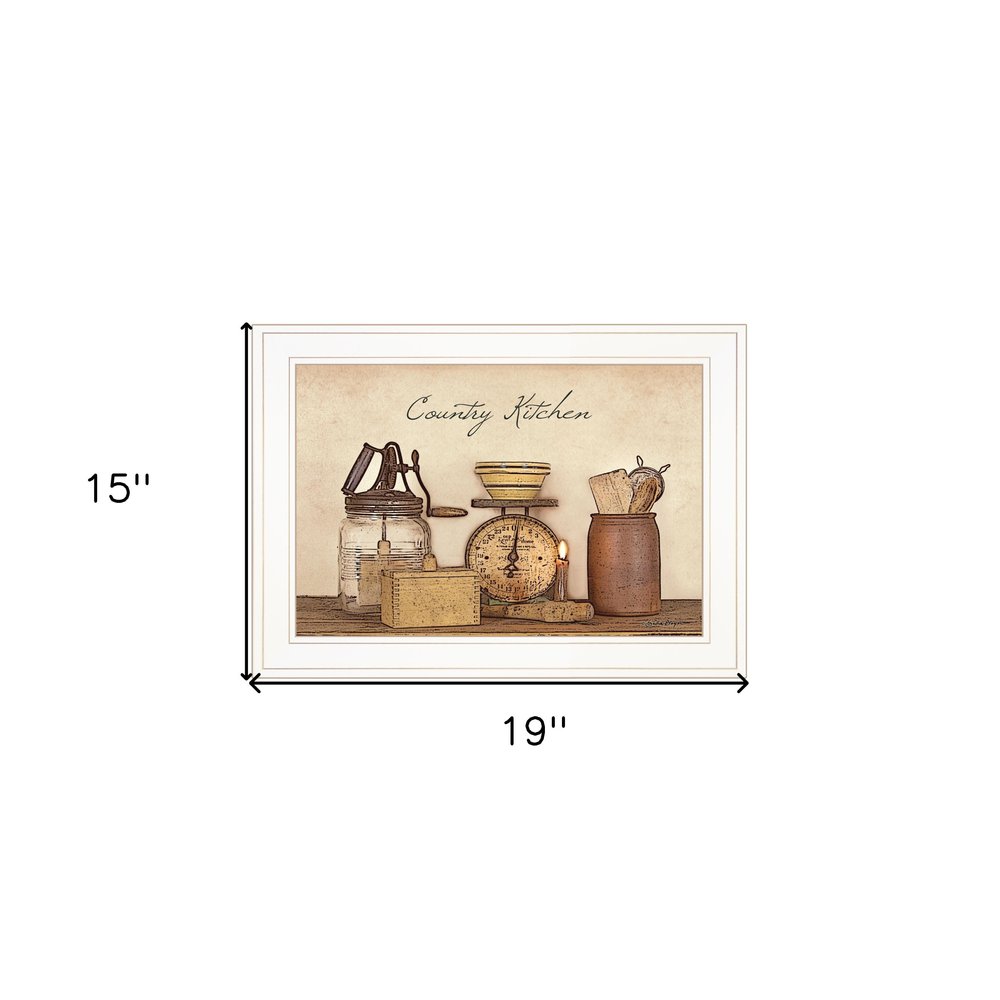 Country Kitchen White Framed Print Kitchen Wall Art HomeRoots