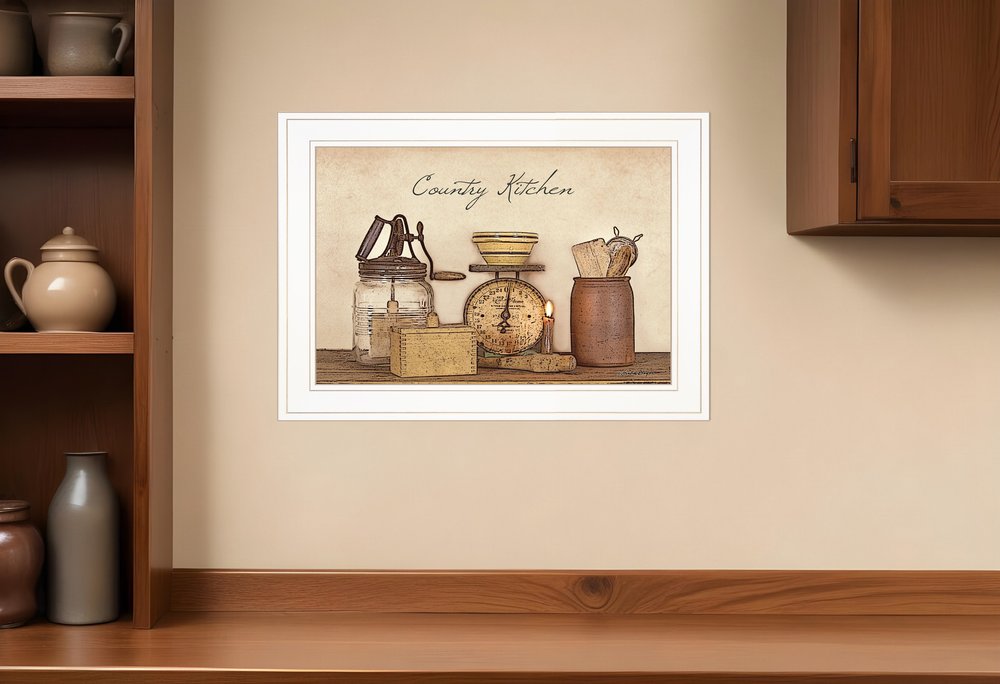 Country Kitchen White Framed Print Kitchen Wall Art HomeRoots