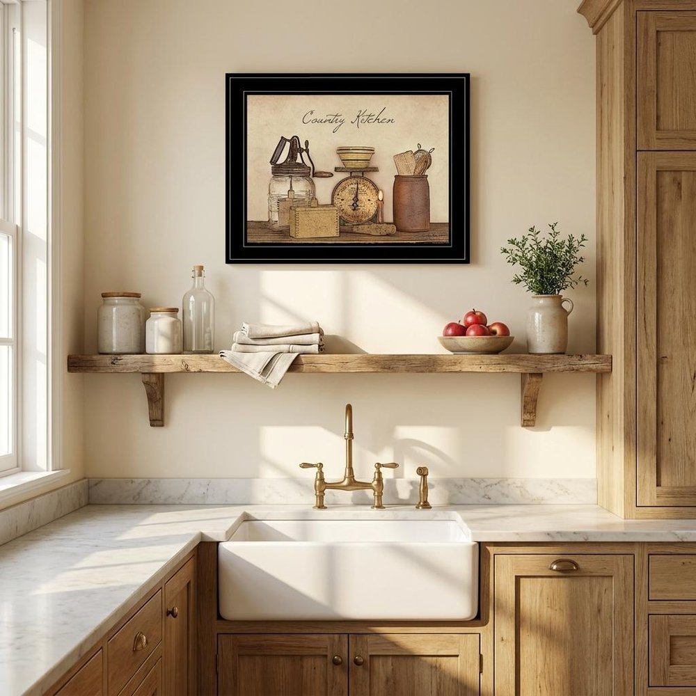 Country Kitchen 10 Black Framed Print Kitchen Wall Art HomeRoots