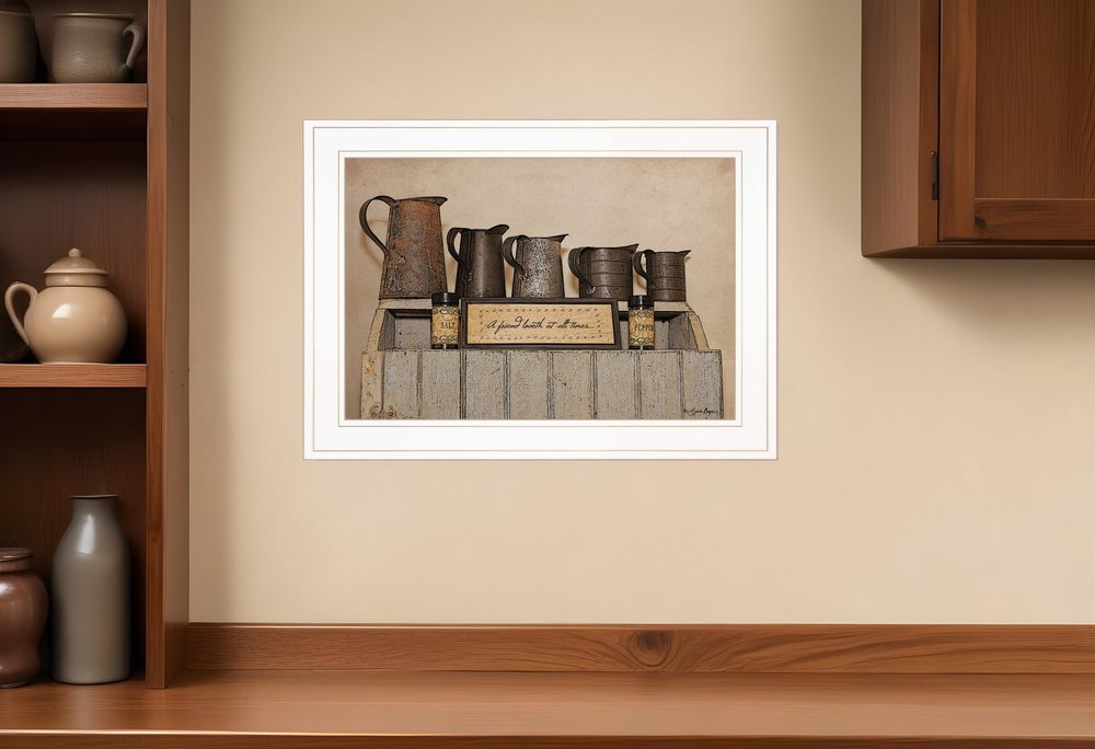 A Friend Loveth at All Time 2 White Framed Print Wall Art HomeRoots