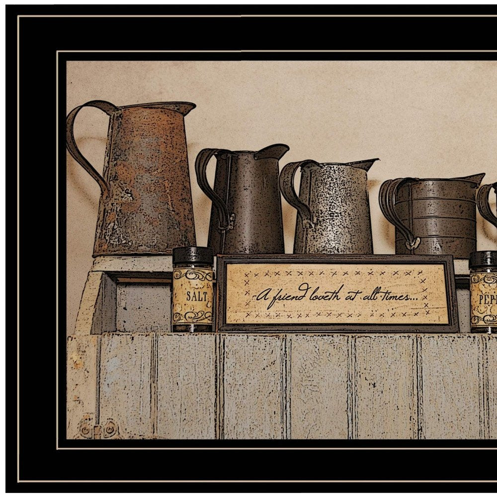 A Friend Loveth at All Time 3 Black Framed Print Wall Art HomeRoots