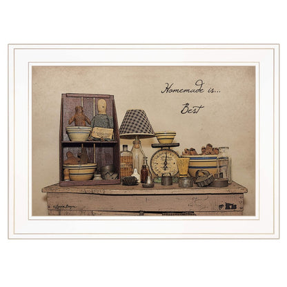 Homemade is Best White Framed Print Kitchen Wall Art HomeRoots