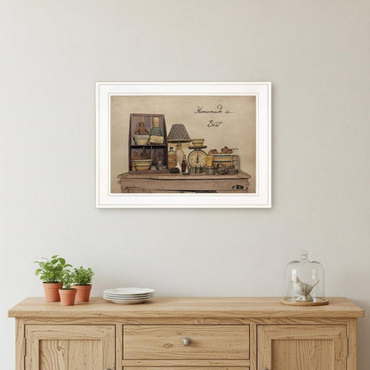 Homemade is Best White Framed Print Kitchen Wall Art HomeRoots