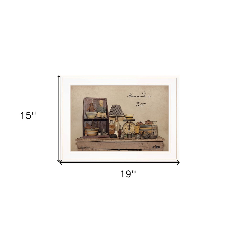 Homemade is Best White Framed Print Kitchen Wall Art HomeRoots