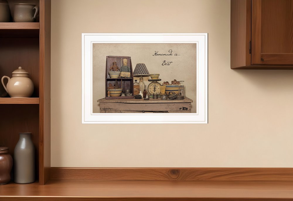 Homemade is Best White Framed Print Kitchen Wall Art HomeRoots