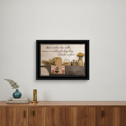 Home is Where Love Resides 2 Black Framed Print Kitchen Wall Art HomeRoots