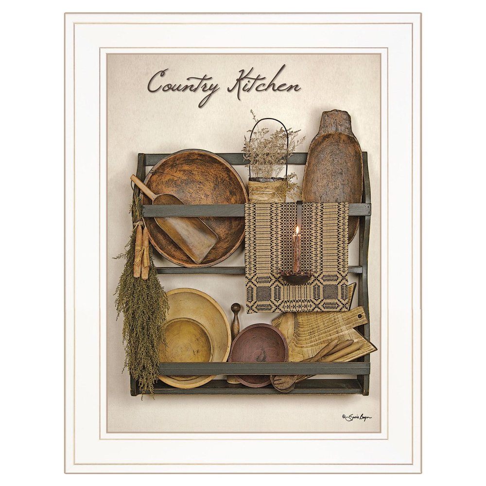 Country Kitchen 12 White Framed Print Kitchen Wall Art HomeRoots