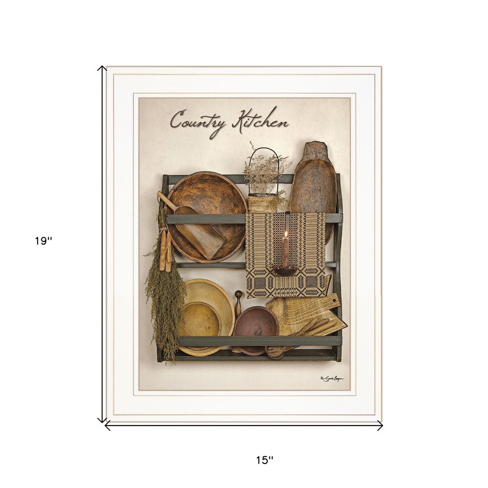 Country Kitchen 12 White Framed Print Kitchen Wall Art HomeRoots
