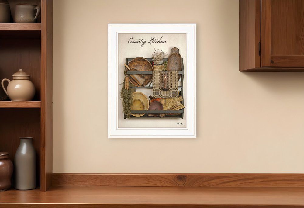 Country Kitchen 12 White Framed Print Kitchen Wall Art HomeRoots