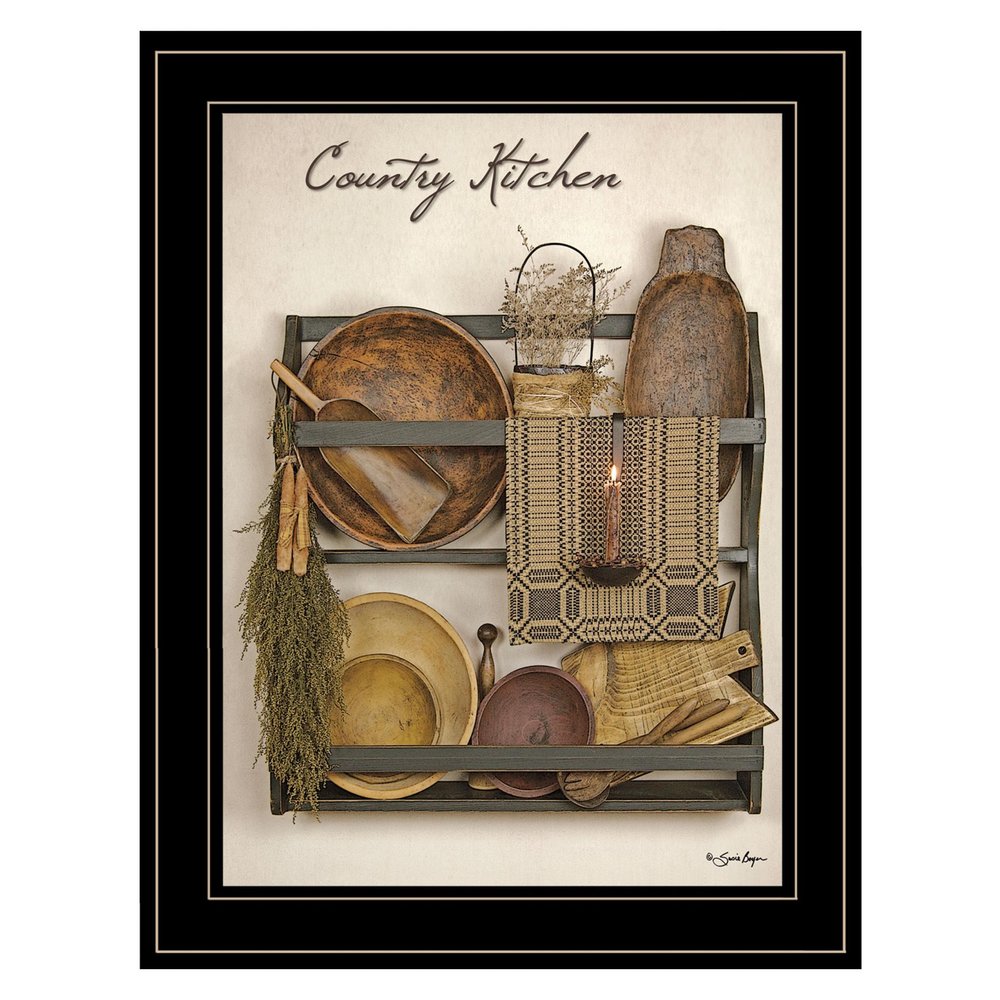 Country Kitchen 13 Black Framed Print Kitchen Wall Art HomeRoots