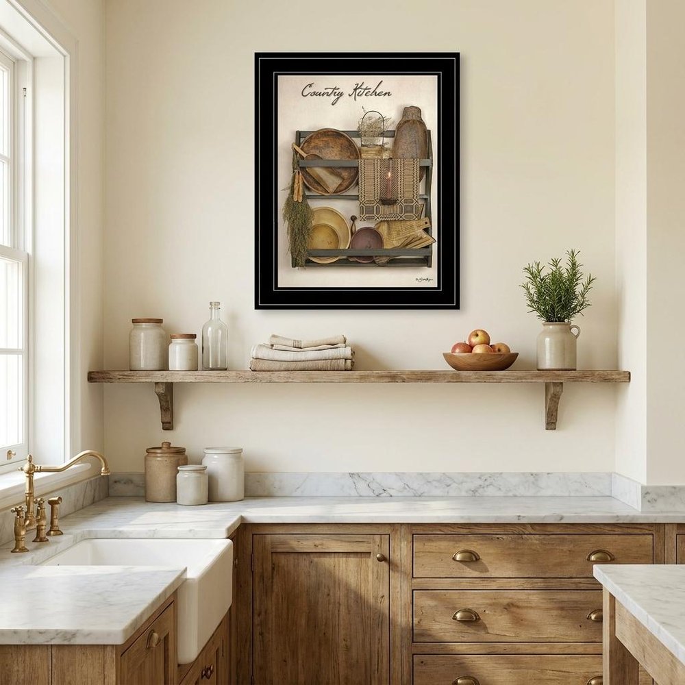 Country Kitchen 13 Black Framed Print Kitchen Wall Art HomeRoots