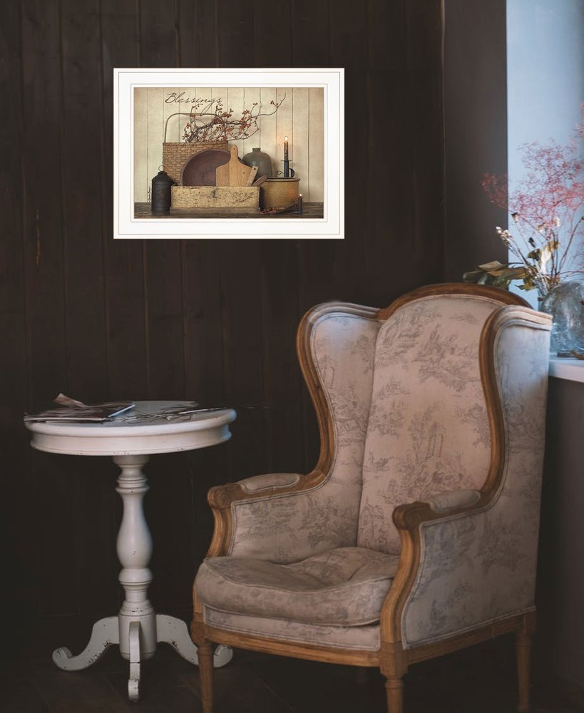 Count your Blessing 1 White Framed Print Wall Art HomeRoots