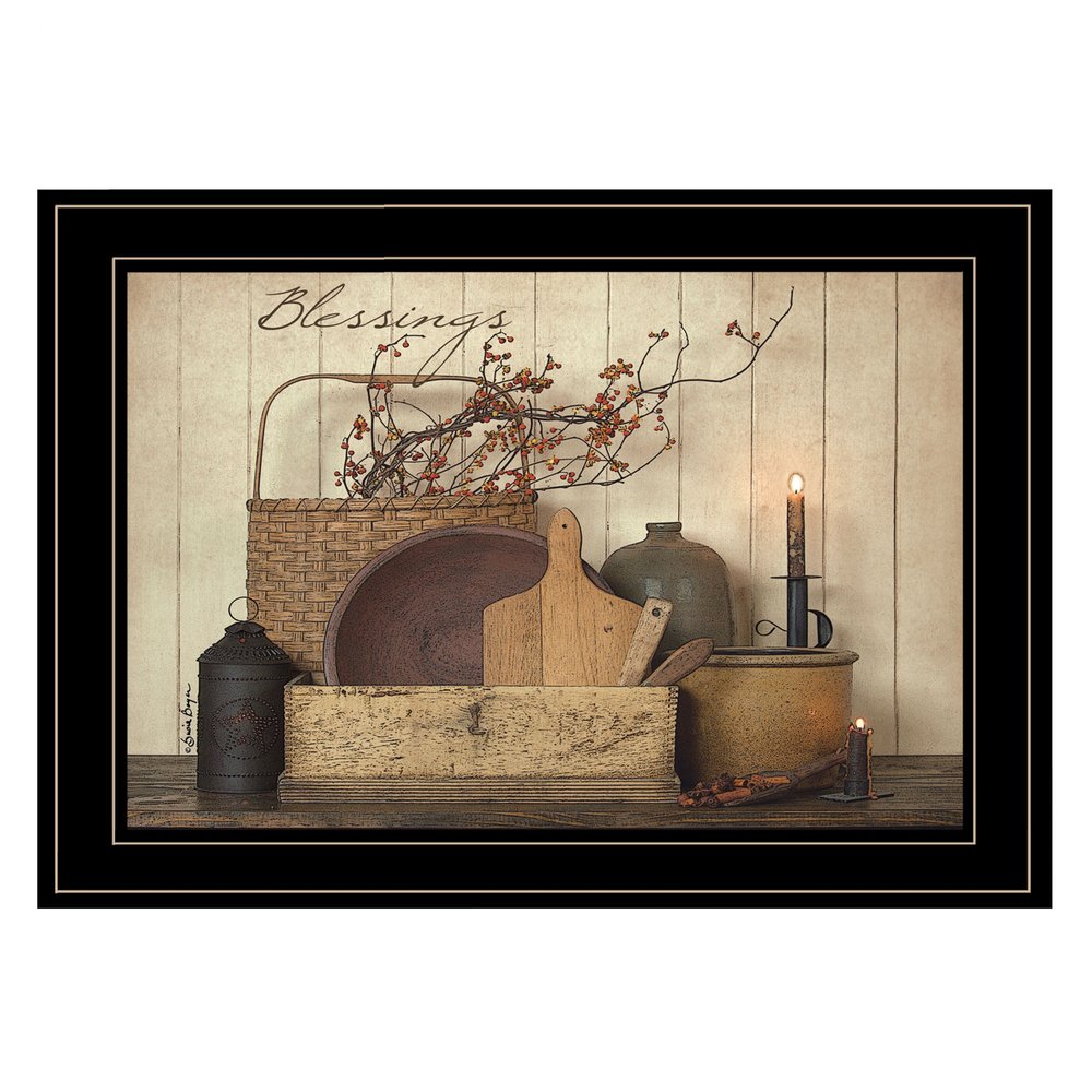 Count your Blessing 2 Black Framed Print Wall Art HomeRoots