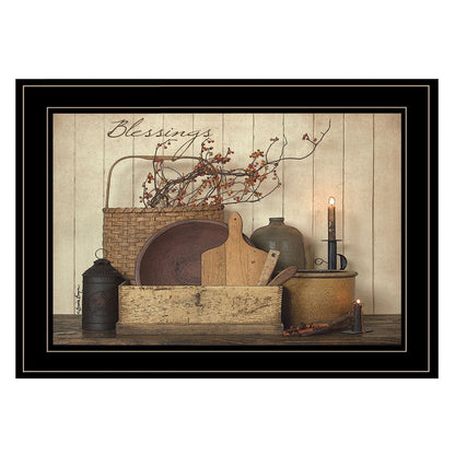 Count your Blessing 2 Black Framed Print Wall Art HomeRoots