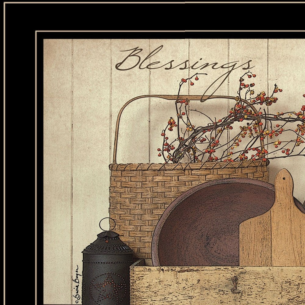Count your Blessing 2 Black Framed Print Wall Art HomeRoots