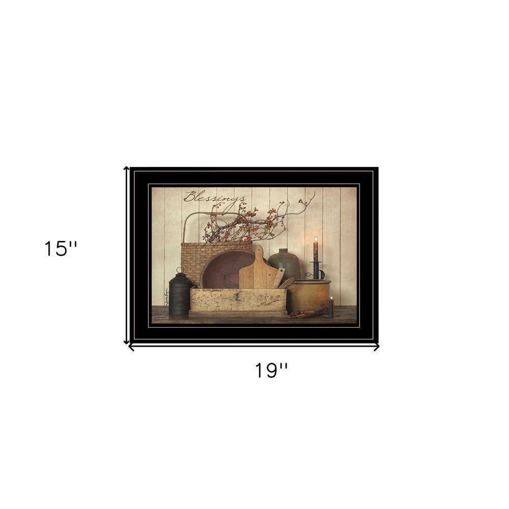 Count your Blessing 2 Black Framed Print Wall Art HomeRoots