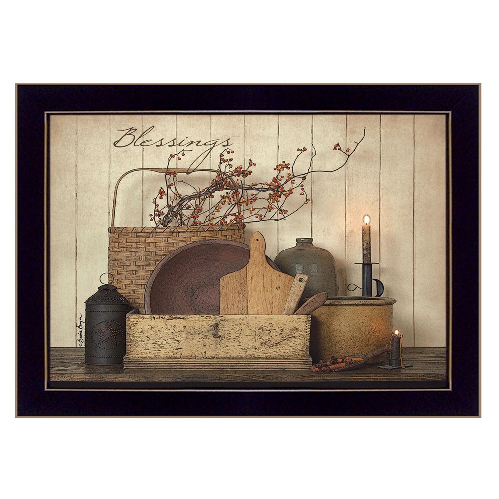 Count your Blessing 3 Black Framed Print Wall Art HomeRoots
