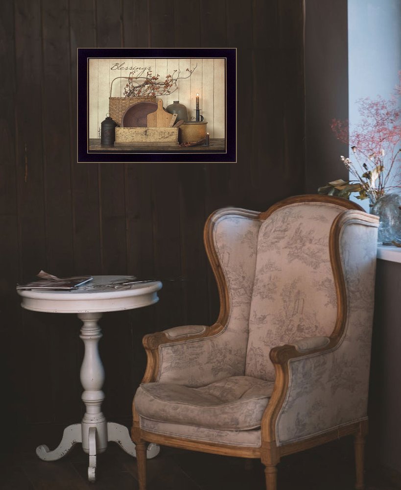 Count your Blessing 3 Black Framed Print Wall Art HomeRoots