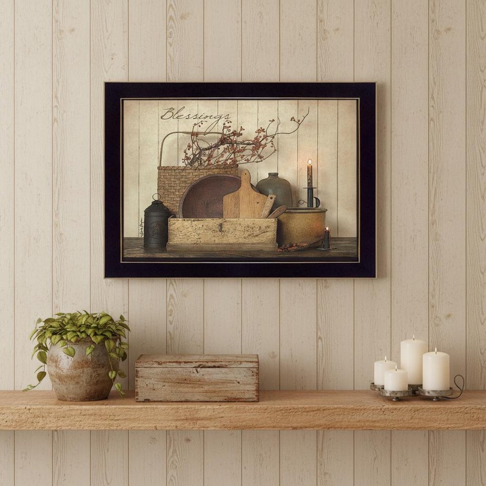 Count your Blessing 3 Black Framed Print Wall Art HomeRoots