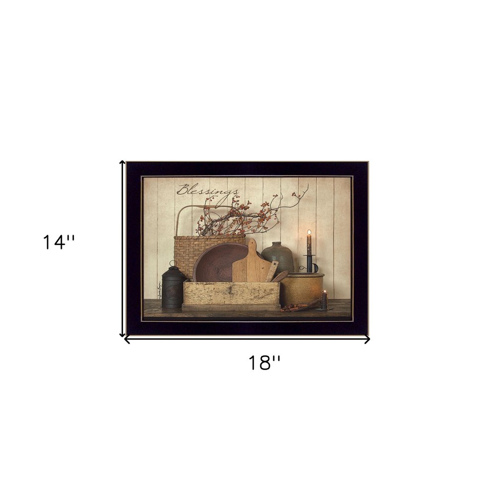 Count your Blessing 3 Black Framed Print Wall Art HomeRoots