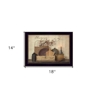 Count your Blessing 3 Black Framed Print Wall Art HomeRoots