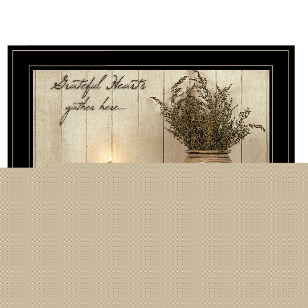 Grateful Hearts 2 Black Framed Print Kitchen Wall Art HomeRoots