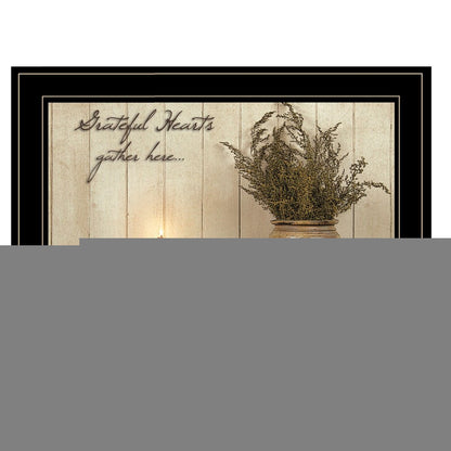 Grateful Hearts 2 Black Framed Print Kitchen Wall Art HomeRoots