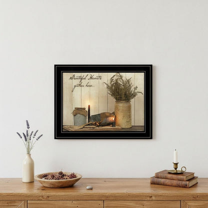 Grateful Hearts 2 Black Framed Print Kitchen Wall Art HomeRoots