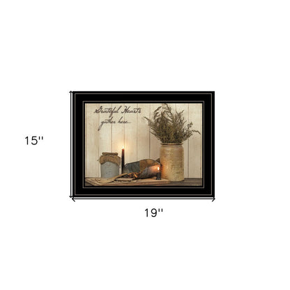 Grateful Hearts 2 Black Framed Print Kitchen Wall Art HomeRoots