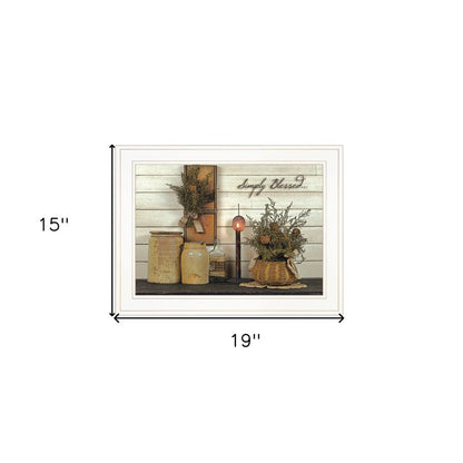 Simply Blessed 1 White Framed Print Kitchen Wall Art HomeRoots