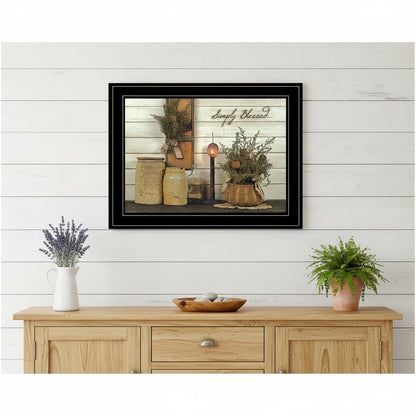 Simply Blessed Black Framed Print Kitchen Wall Art HomeRoots