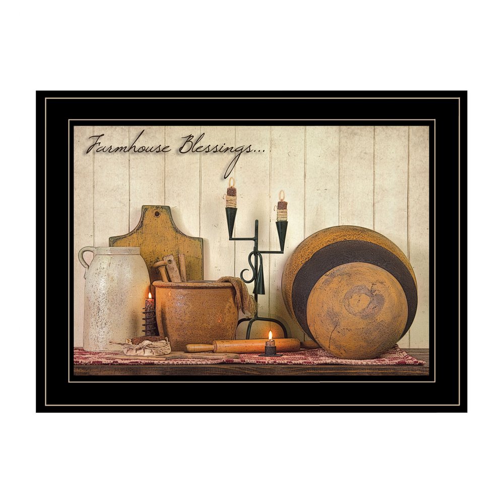 Farmhouse Blessings 3 Black Framed Print Kitchen Wall Art HomeRoots