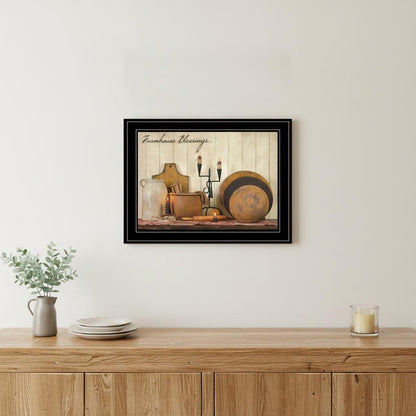Farmhouse Blessings 3 Black Framed Print Kitchen Wall Art HomeRoots