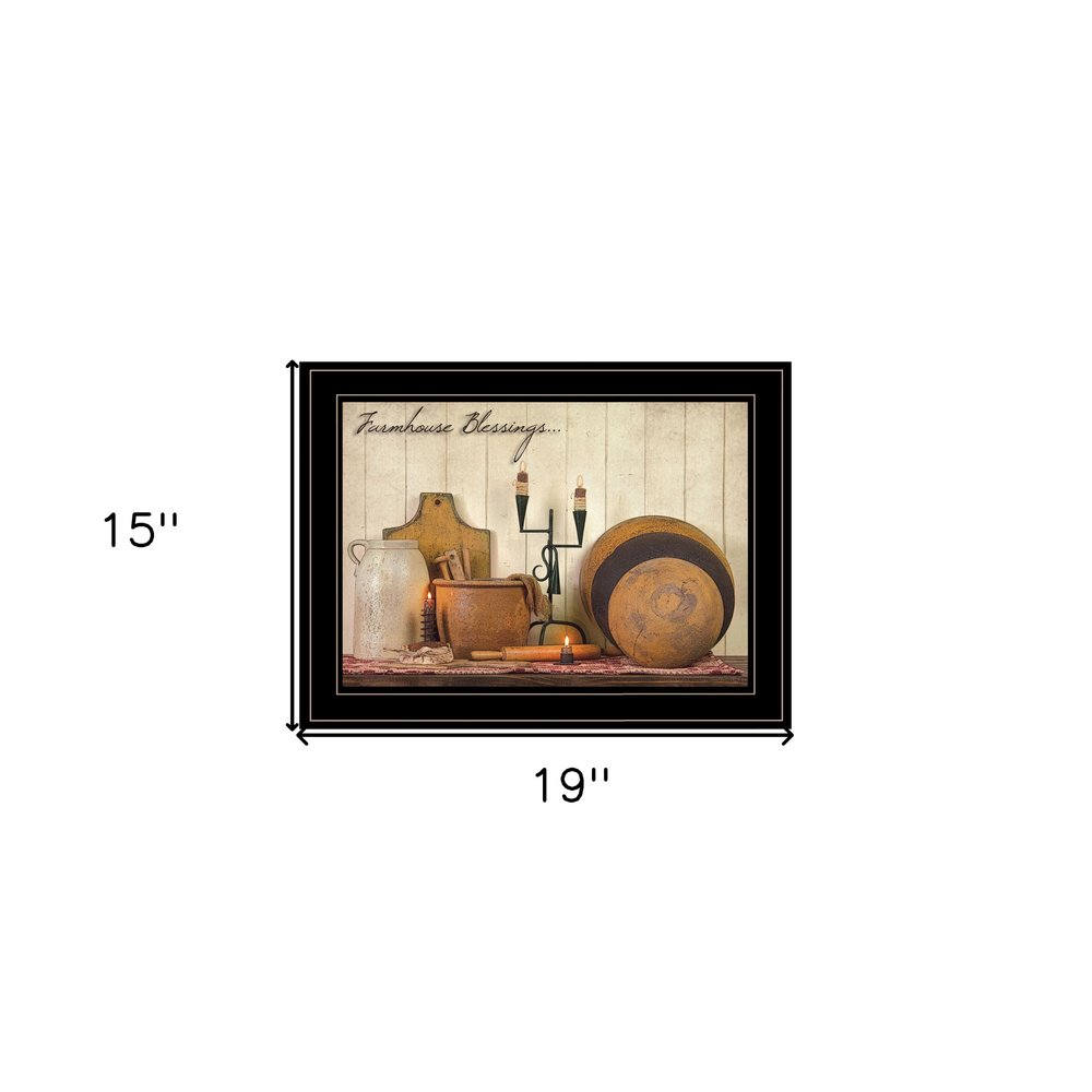 Farmhouse Blessings 3 Black Framed Print Kitchen Wall Art HomeRoots