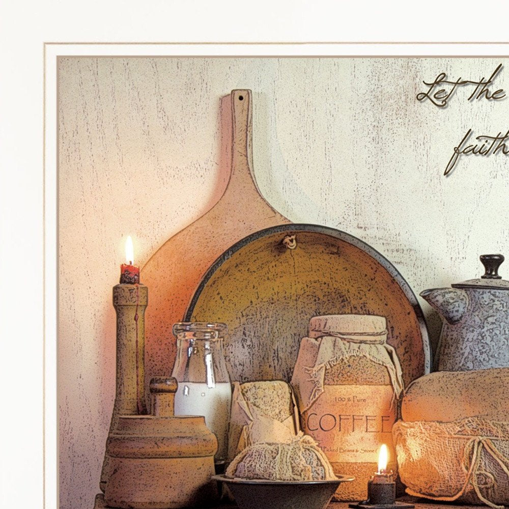 Faith Hope and Love 1 White Framed Print Kitchen Wall Art HomeRoots