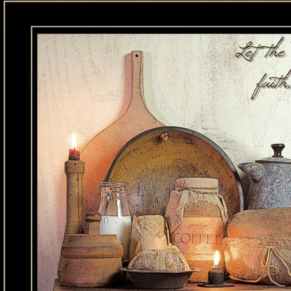 Faith Hope and Love 2 Black Framed Print Kitchen Wall Art HomeRoots