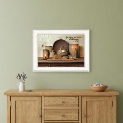 By Grace 2 White Framed Print Kitchen Wall Art HomeRoots