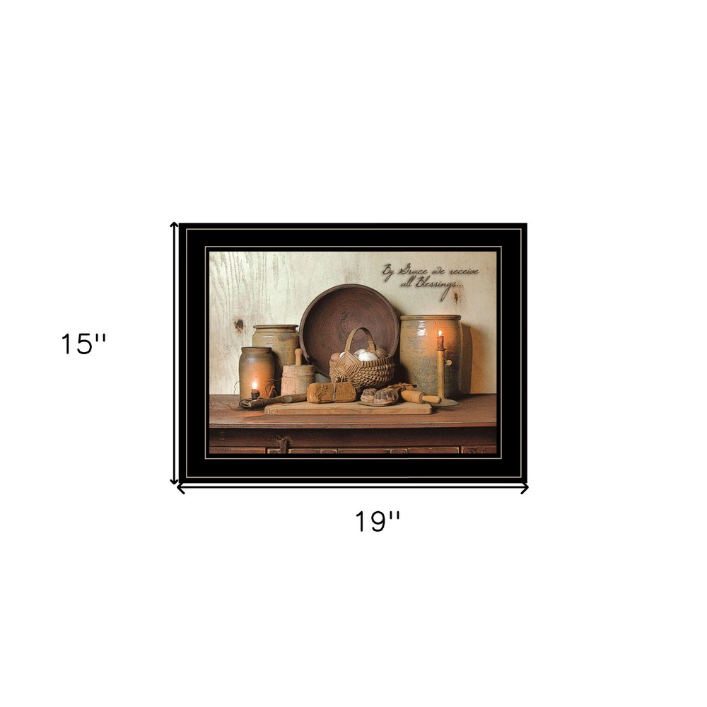By Grace 3 Black Framed Print Kitchen Wall Art HomeRoots