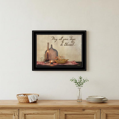 May All Your Days be Blessed Collection Black Framed Print Wall Art HomeRoots