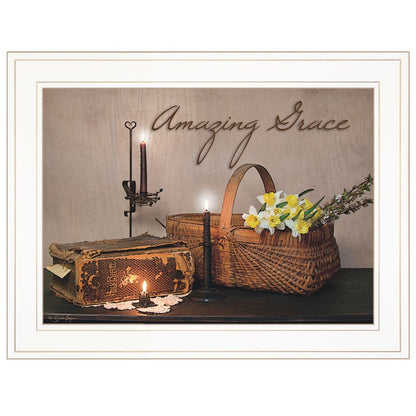 Amazing Grace White Framed Print Kitchen Wall Art HomeRoots