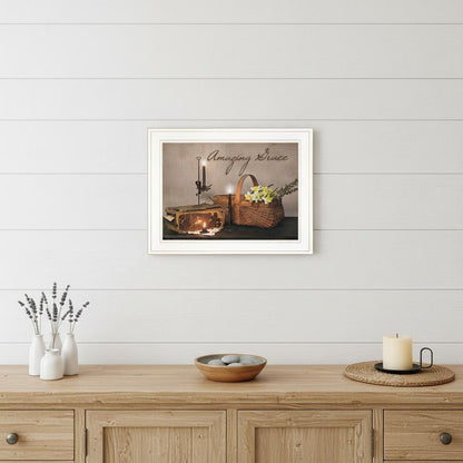 Amazing Grace White Framed Print Kitchen Wall Art HomeRoots