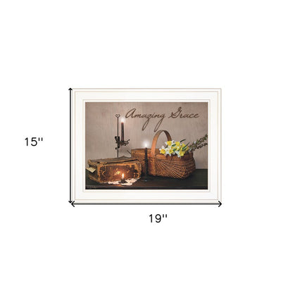 Amazing Grace White Framed Print Kitchen Wall Art HomeRoots