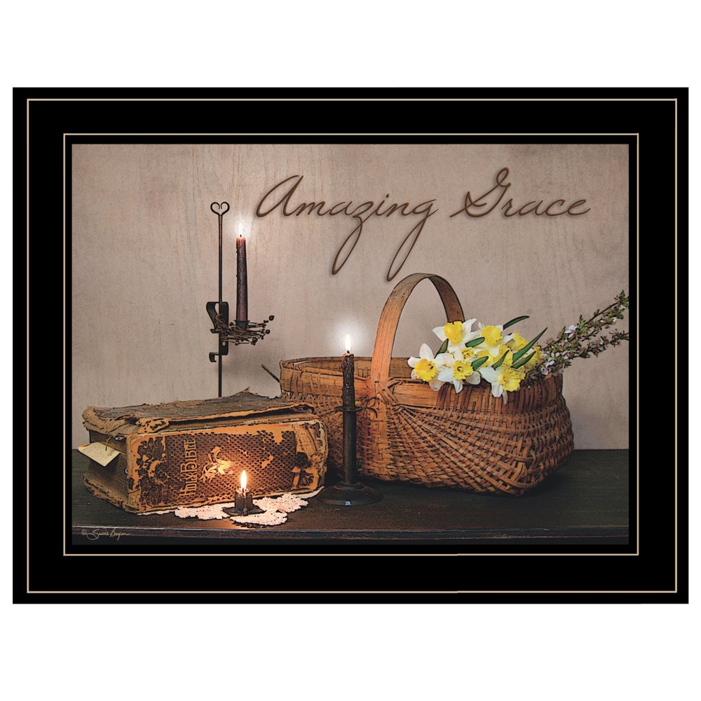 Amazing Grace Black Framed Print Kitchen Wall Art HomeRoots