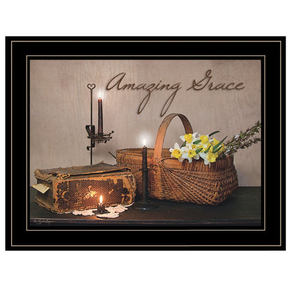 Amazing Grace Black Framed Print Kitchen Wall Art HomeRoots