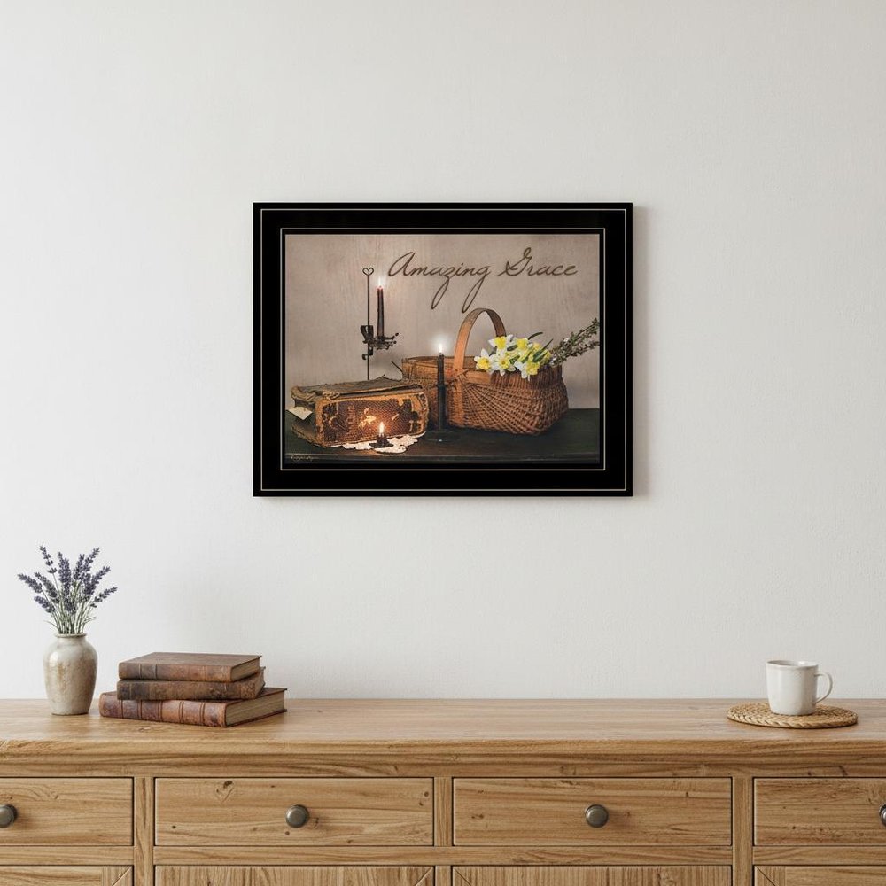 Amazing Grace Black Framed Print Kitchen Wall Art HomeRoots