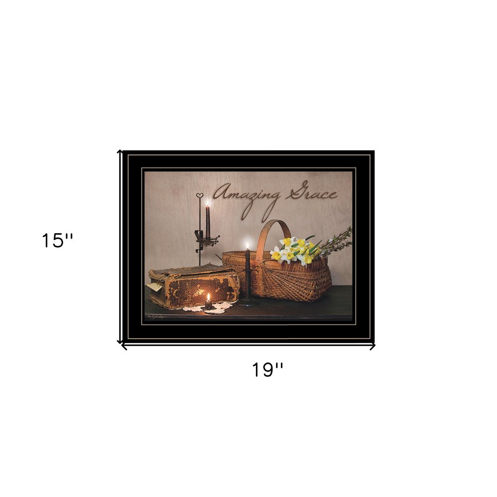 Amazing Grace Black Framed Print Kitchen Wall Art HomeRoots